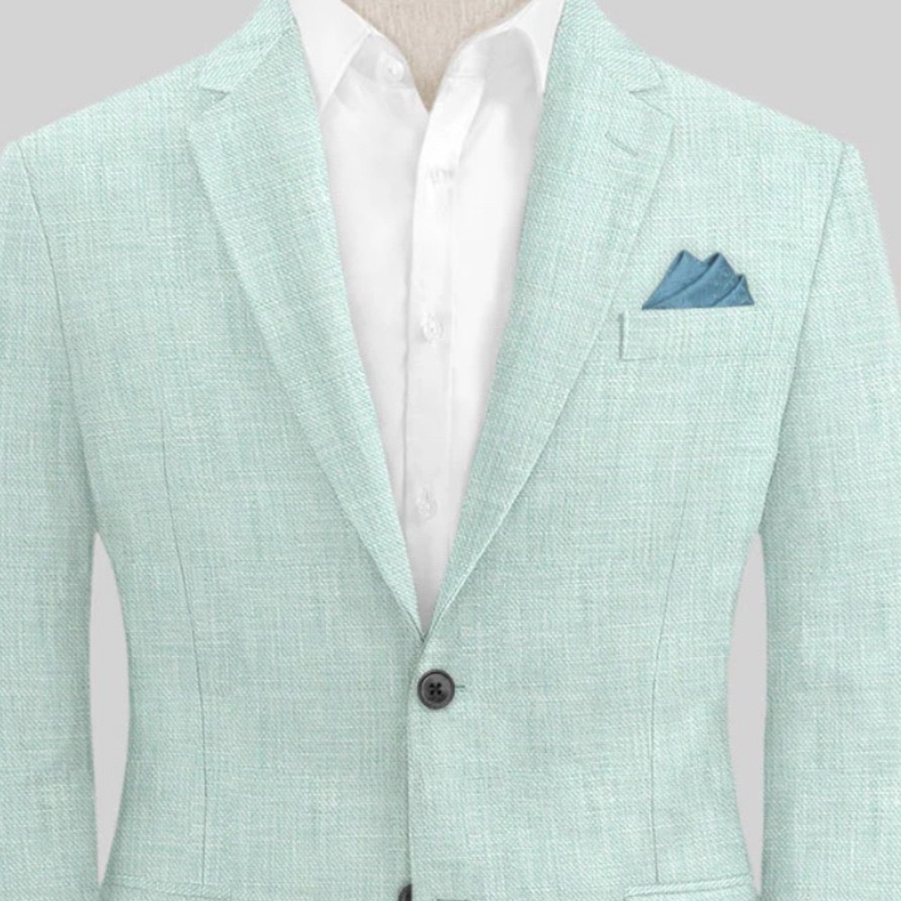 Italian Linen Mint Suit - Picture 1 of 5
